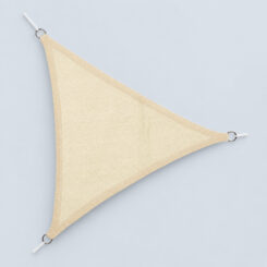 Toldo de vela triangular em bege 3,6 x 3,6 x 3,6 m