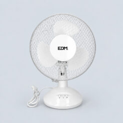 Ventilador de mesa branco: 25 w, 41 db, pás: ø23, 27 x 24 x 36 cm
